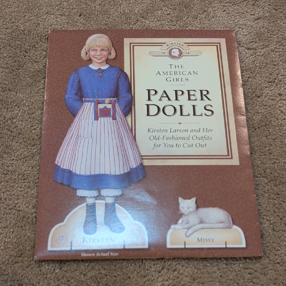 American Girl Paper Dolls Set - Green, Blue, Pink, Red - Picture 2 of 15